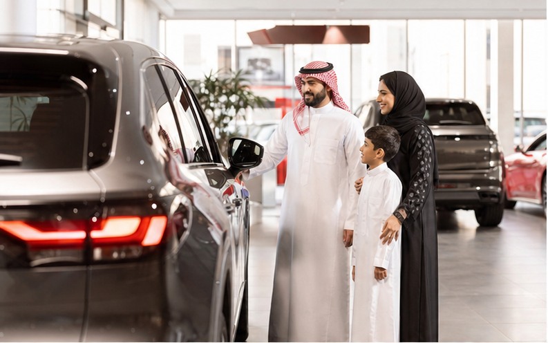 عميل سعودي يختار سيارة مناسبة للعائلة أو العمل