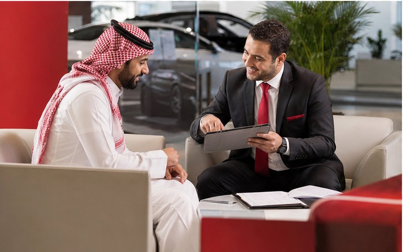 تأكيد السعر والمواصفات وخيارات الدفع مع مستشار مبيعات